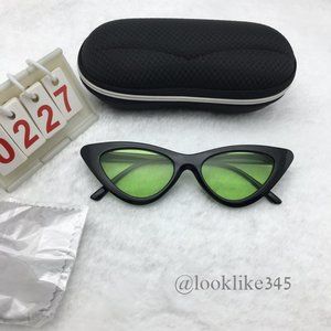 Black Frame Cat Eyes Lens  Retro Vintage Sunglasses